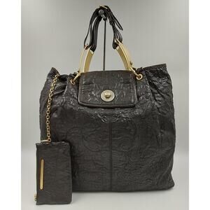 Stella McCartney Hobo Bag Grey Patent Coated Fabric bag